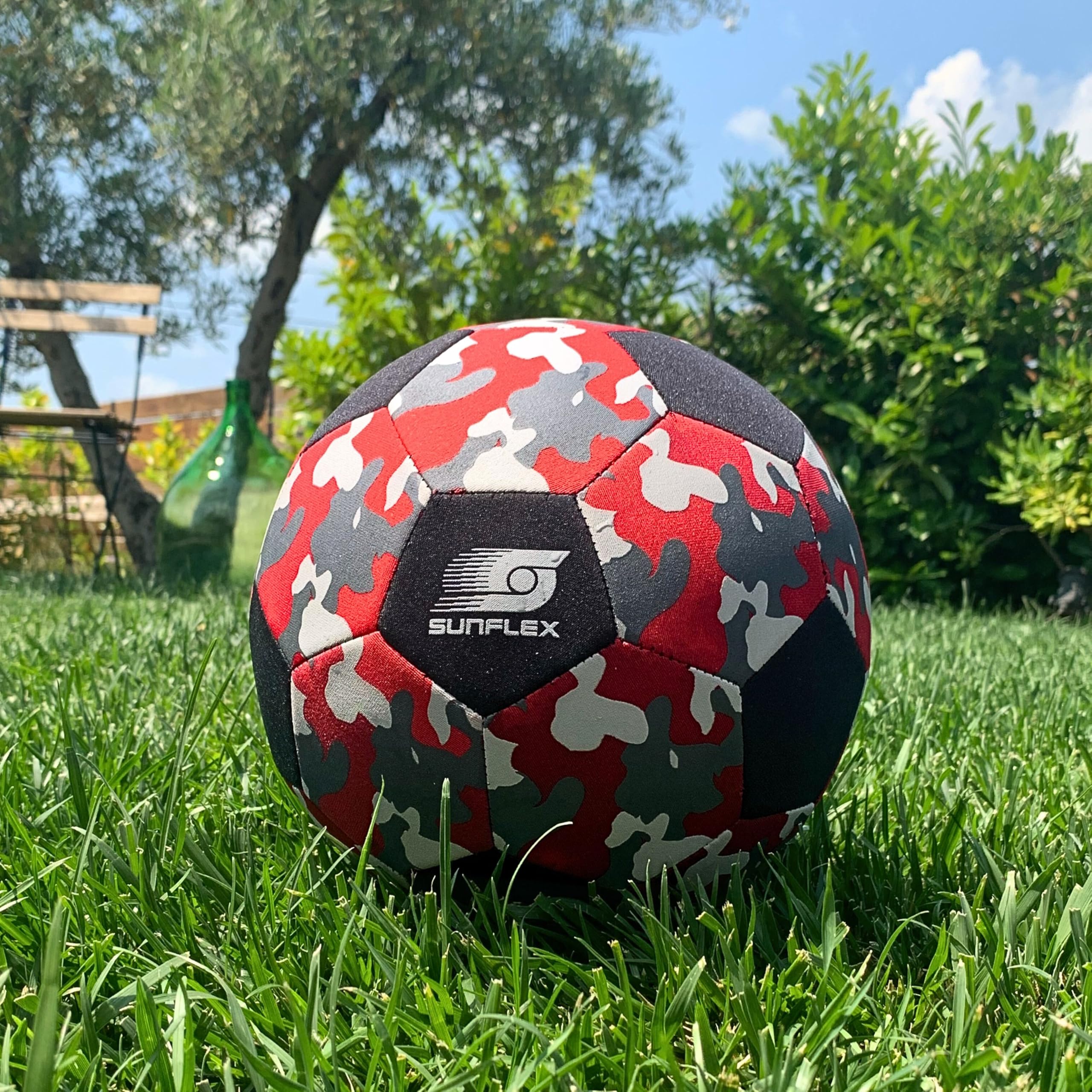 Sunflex Action Pro Fußball Neopren rot-schwarz 23cm