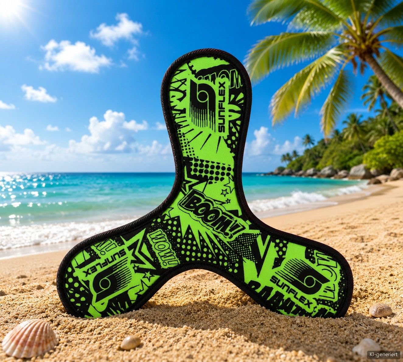 Sunflex Funky Cassini Bumerang grün Neopren 24 cm