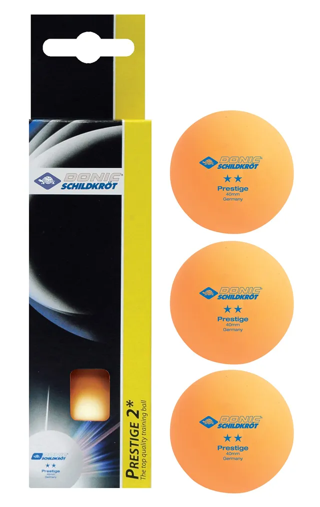 Schildkröt Prestige 2-Sterne Tischtennisball orange 3er