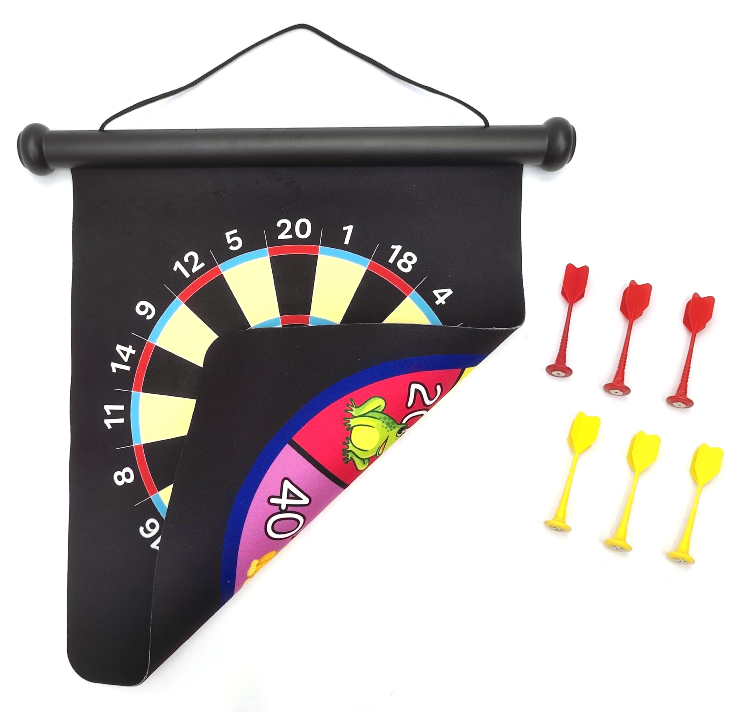 Carromco Magnet-Dartscheibe Kinder aufrollbar 6 Pfeile