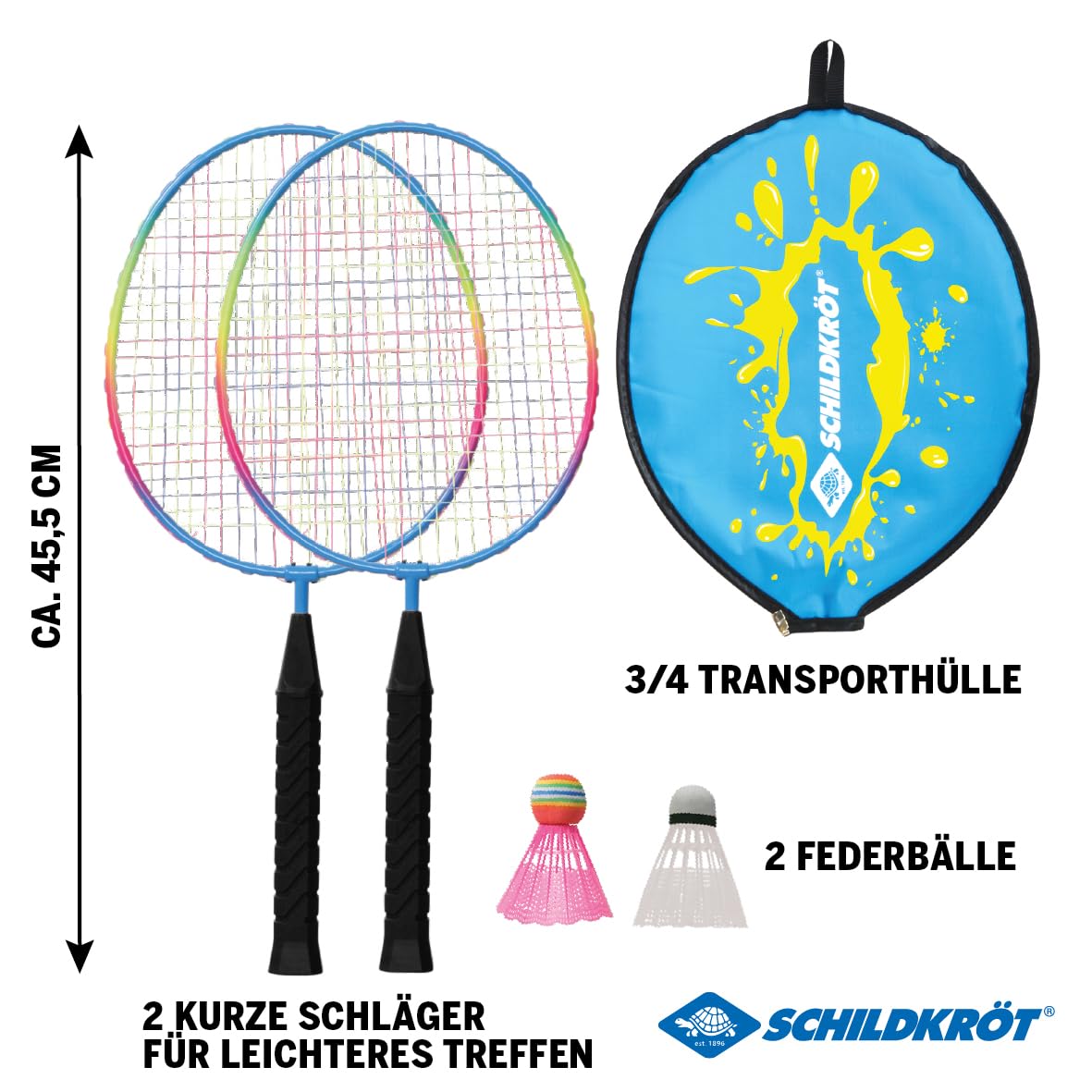 Schildkröt Outdoor Junior Federball Set Kinder 45,5 cm Hülle