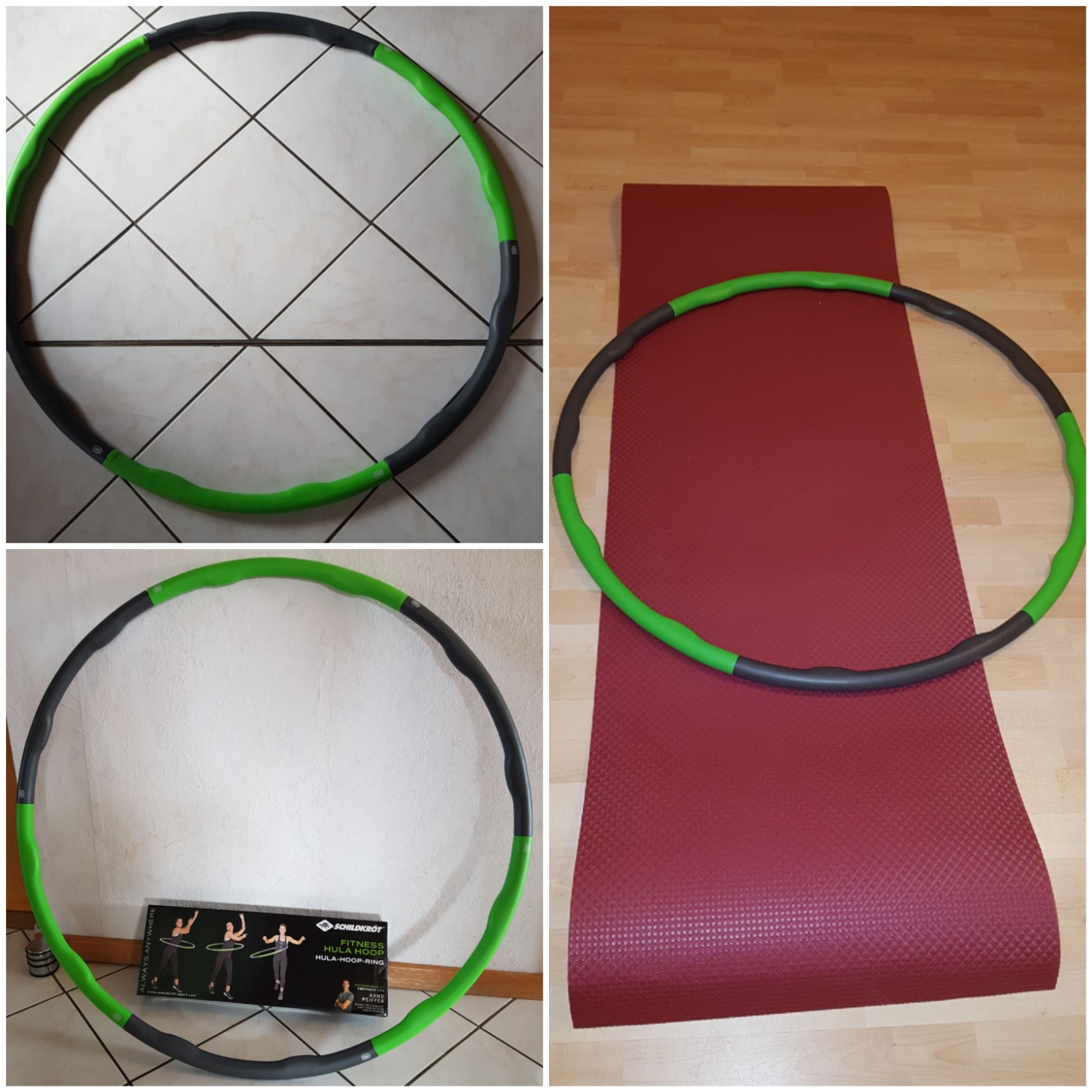 Schildkröt Fitness-Hoop Hula-Hoop 90cm Rosa-Anthrazit 0,8kg