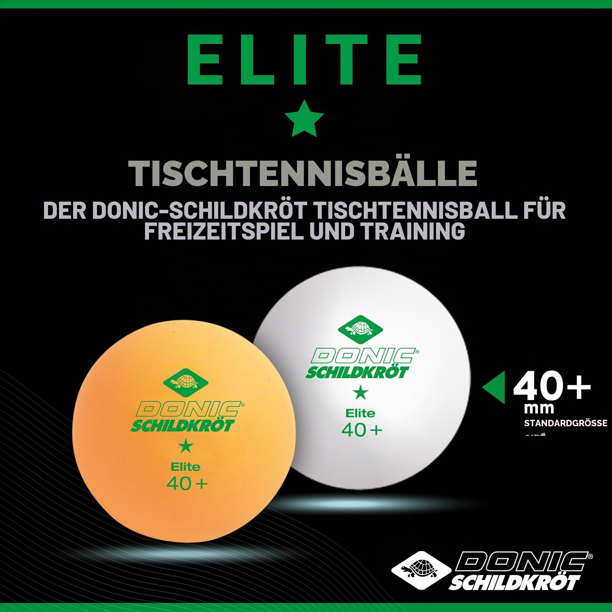 Schildkröt Elite 1-Stern Tischtennisball orange 3er 40mm