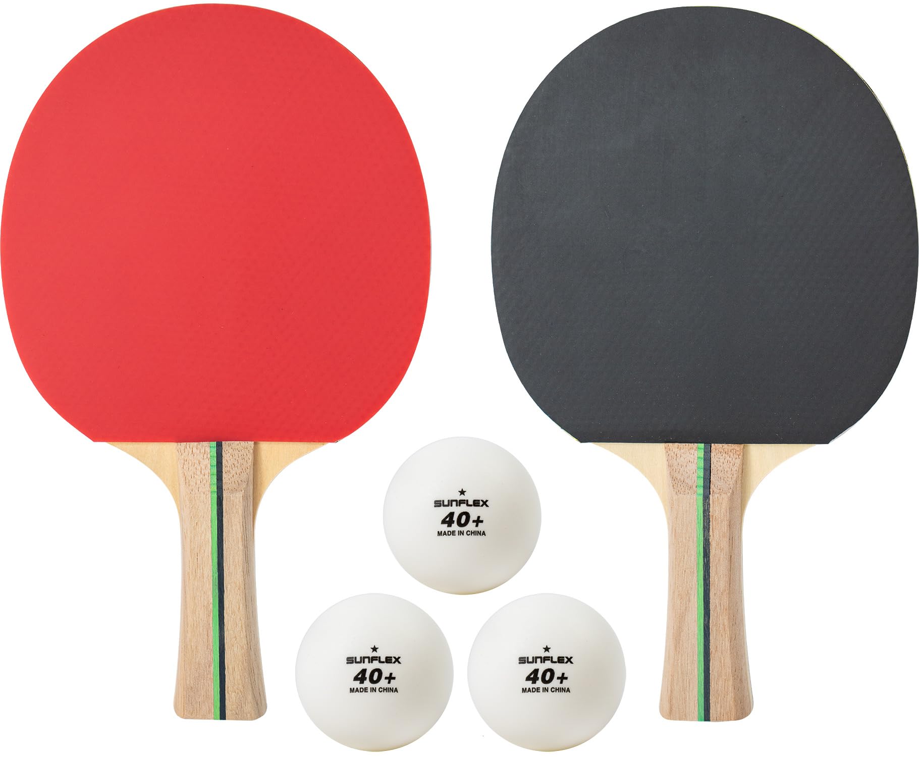 sunflex PRIME Midi Tischtennisschläger-Set 2 Schläger+3 Bälle