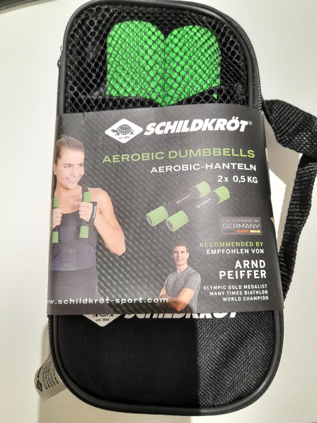 Schildkröt Outdoor Soft-Hantel Set 2x0,5 kg Stahl Grün