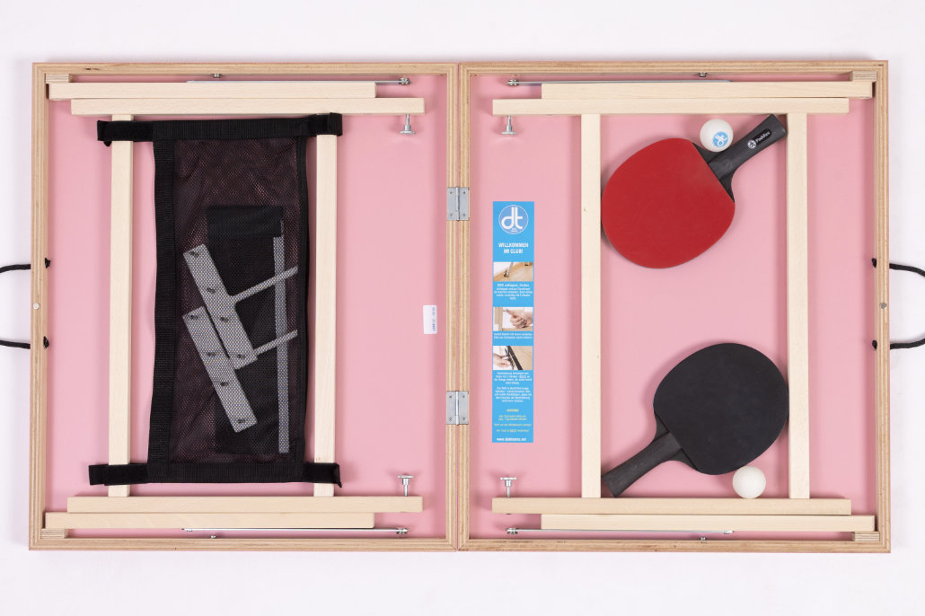 DISH TENNIS Farbige Tische Dusty Pink Tischtennistisch