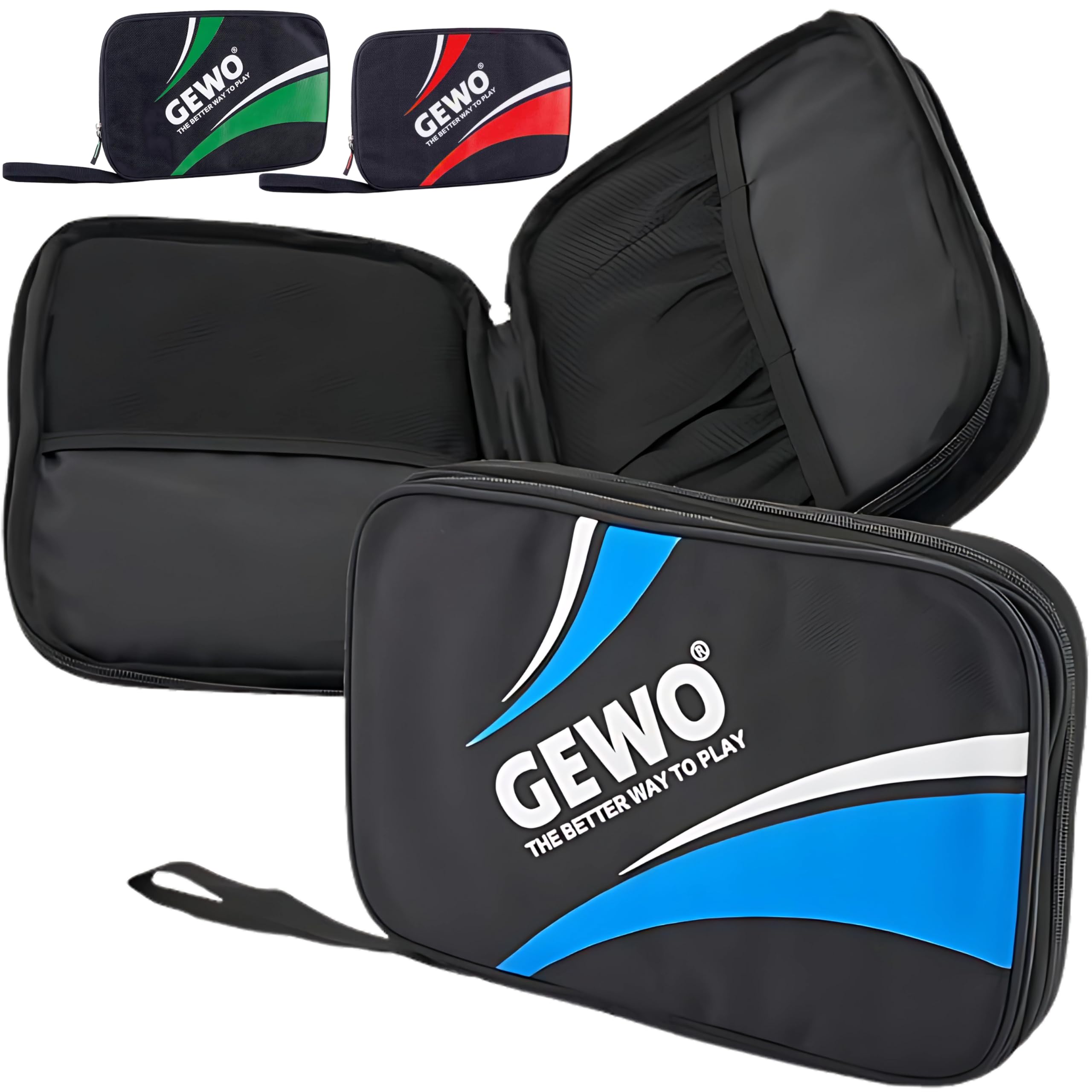 GEWO Master Doppelhülle Nylon Schlägerhülle schwarz blau