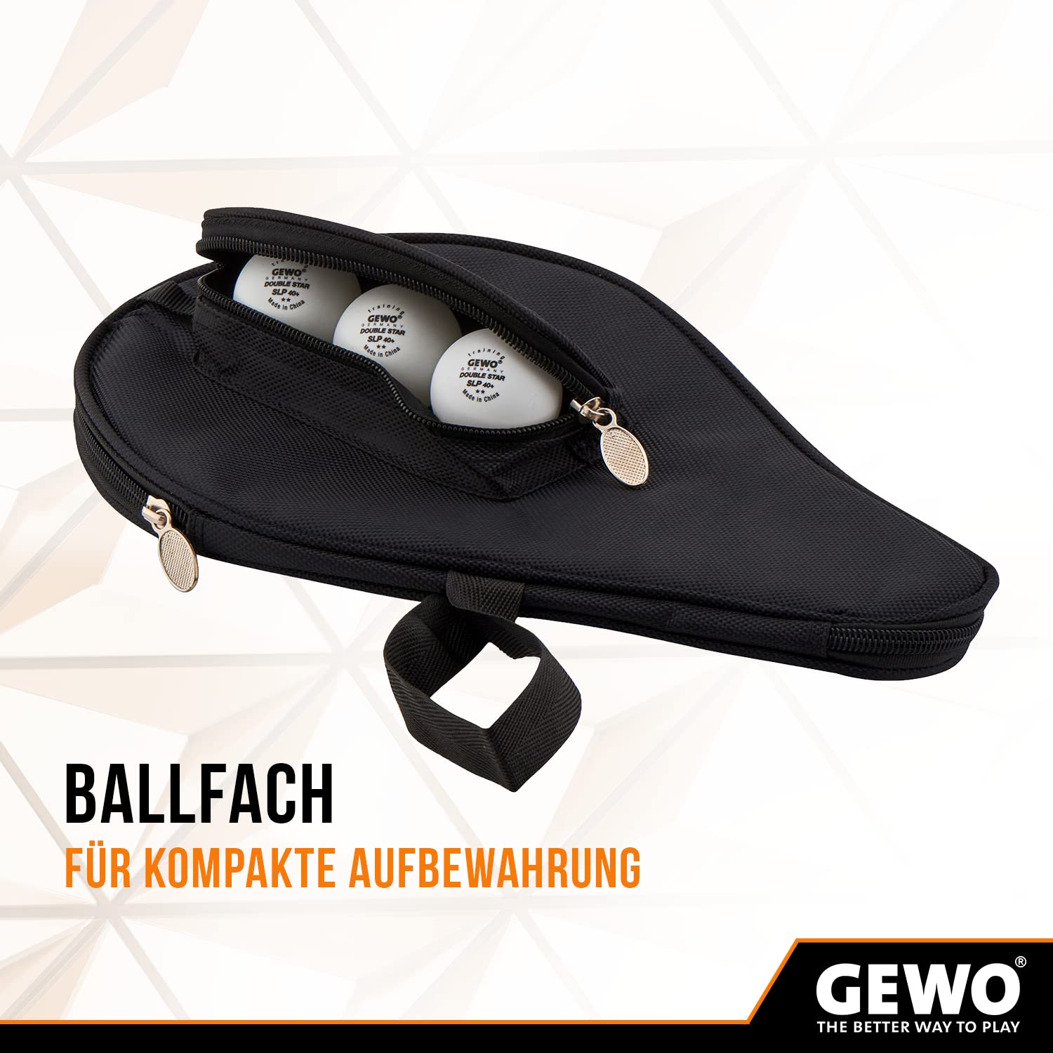 GEWO Master Rundhülle Schlägerhülle Schwarz/Grün mit Ballfach