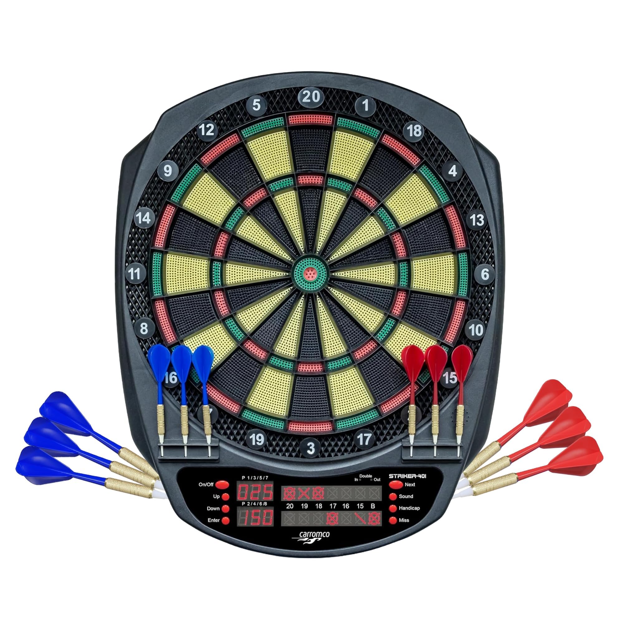 Carromco Striker-401 E-Dartscheibe 35 Spiele LED