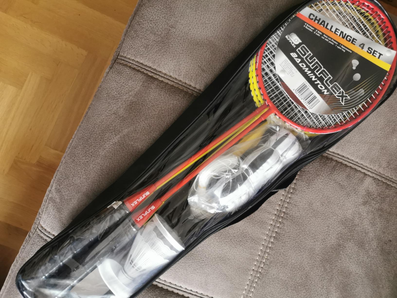 Sunflex Neoremix Matchmaker 4 Badminton-Set 4 Schläger Netz
