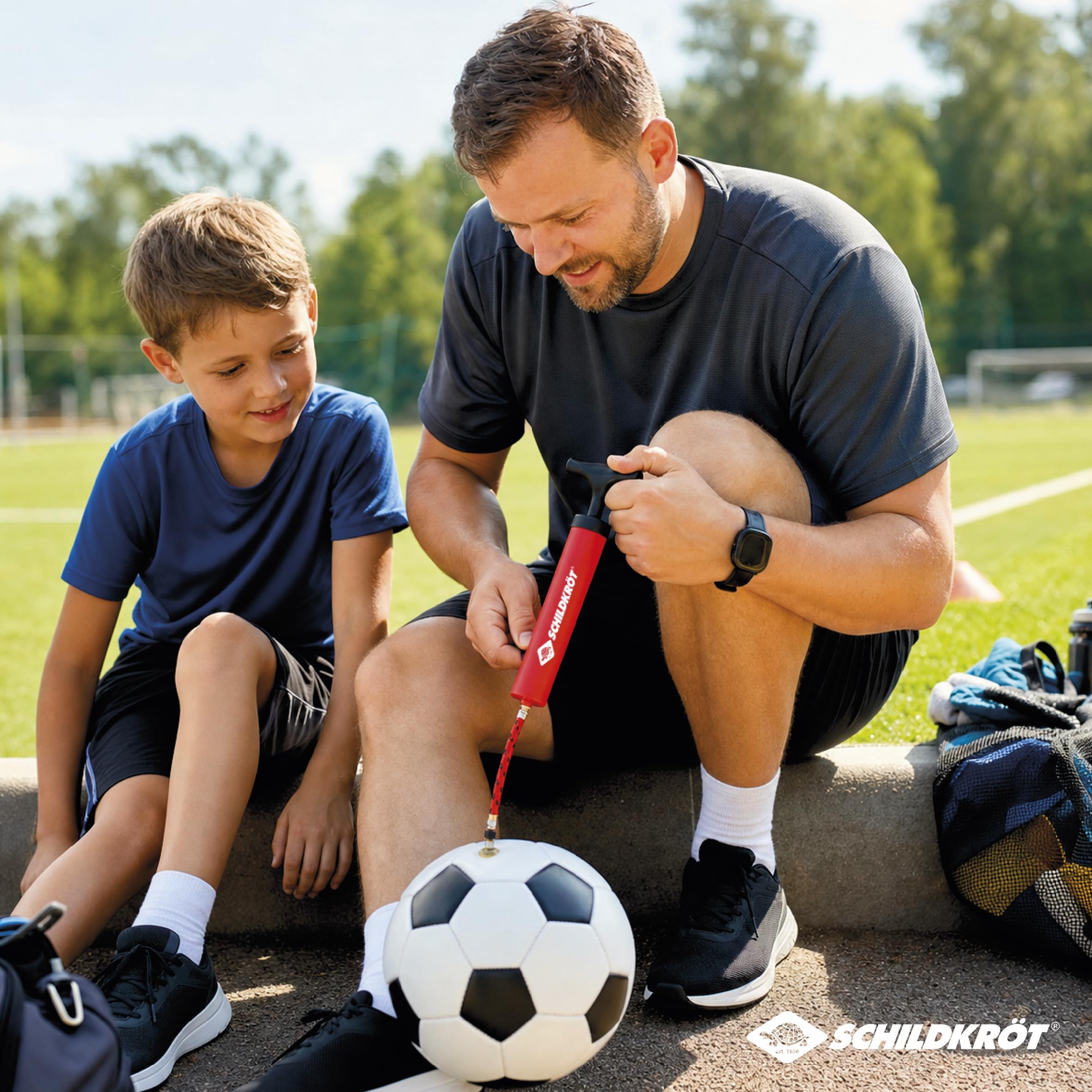 Schildkröt Outdoor Ballpumpe 970989 mit Schlauch und Nadeln