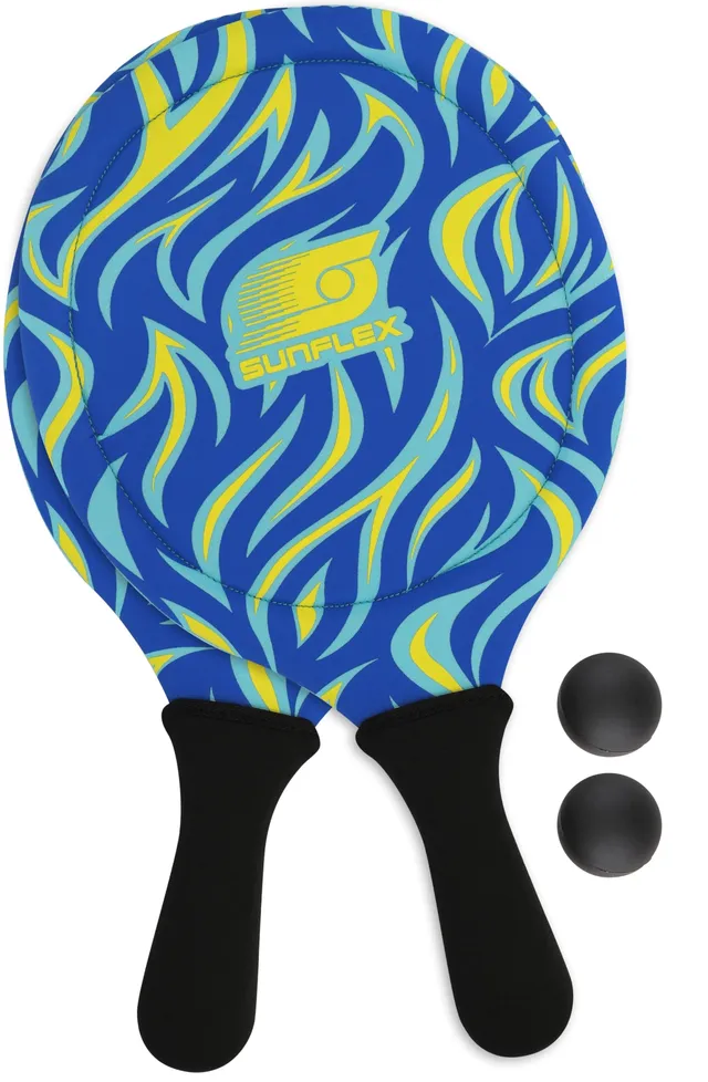 Sunflex Flames Bluefire Beachball Set 2 Schläger 2 Bälle