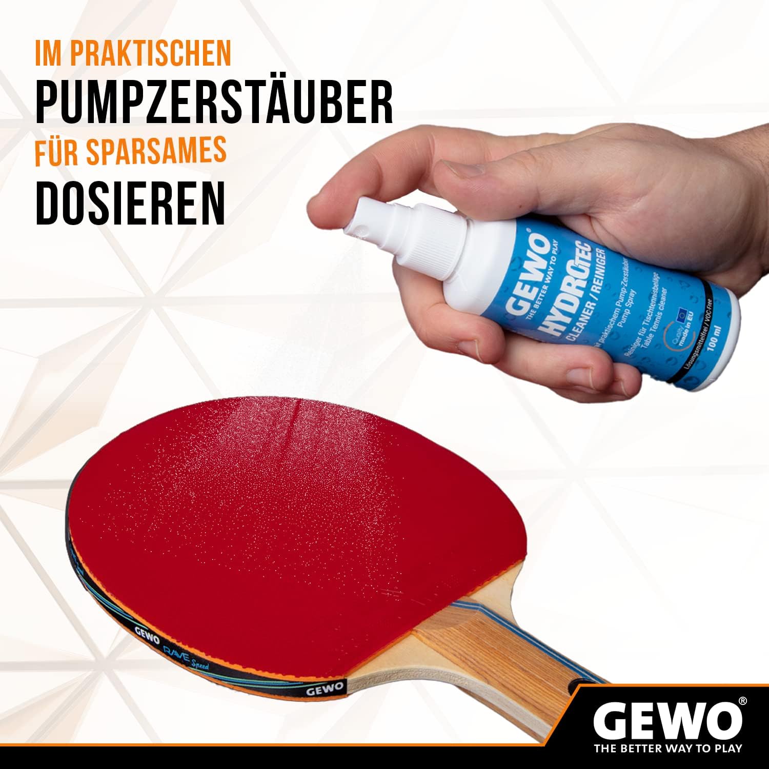 GEWO HydroTec Belagreiniger 100ml mit Schwamm Grip-Spray