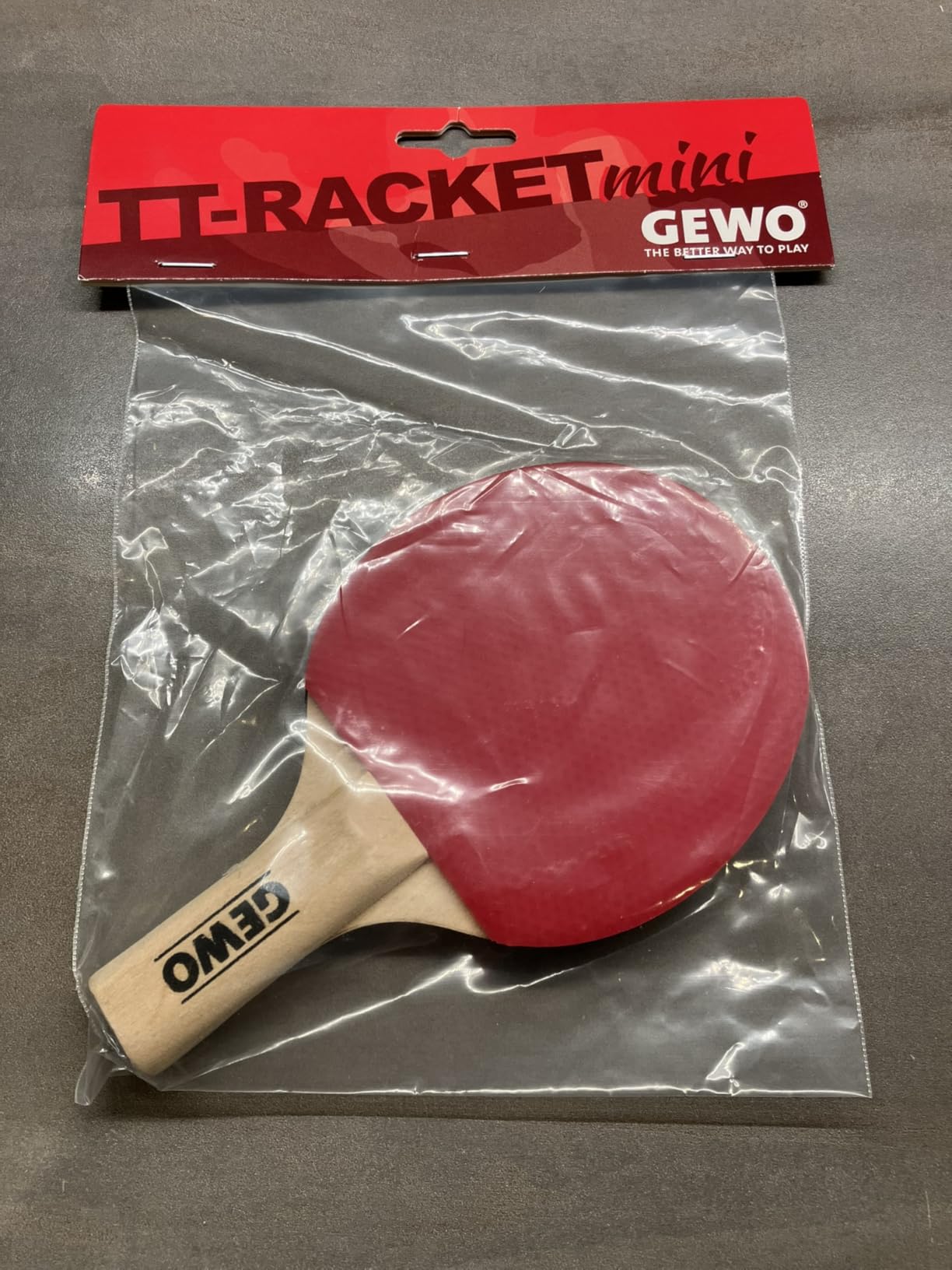 GEWO Player Mini Tischtennisschläger 15,5cm rot-schwarz