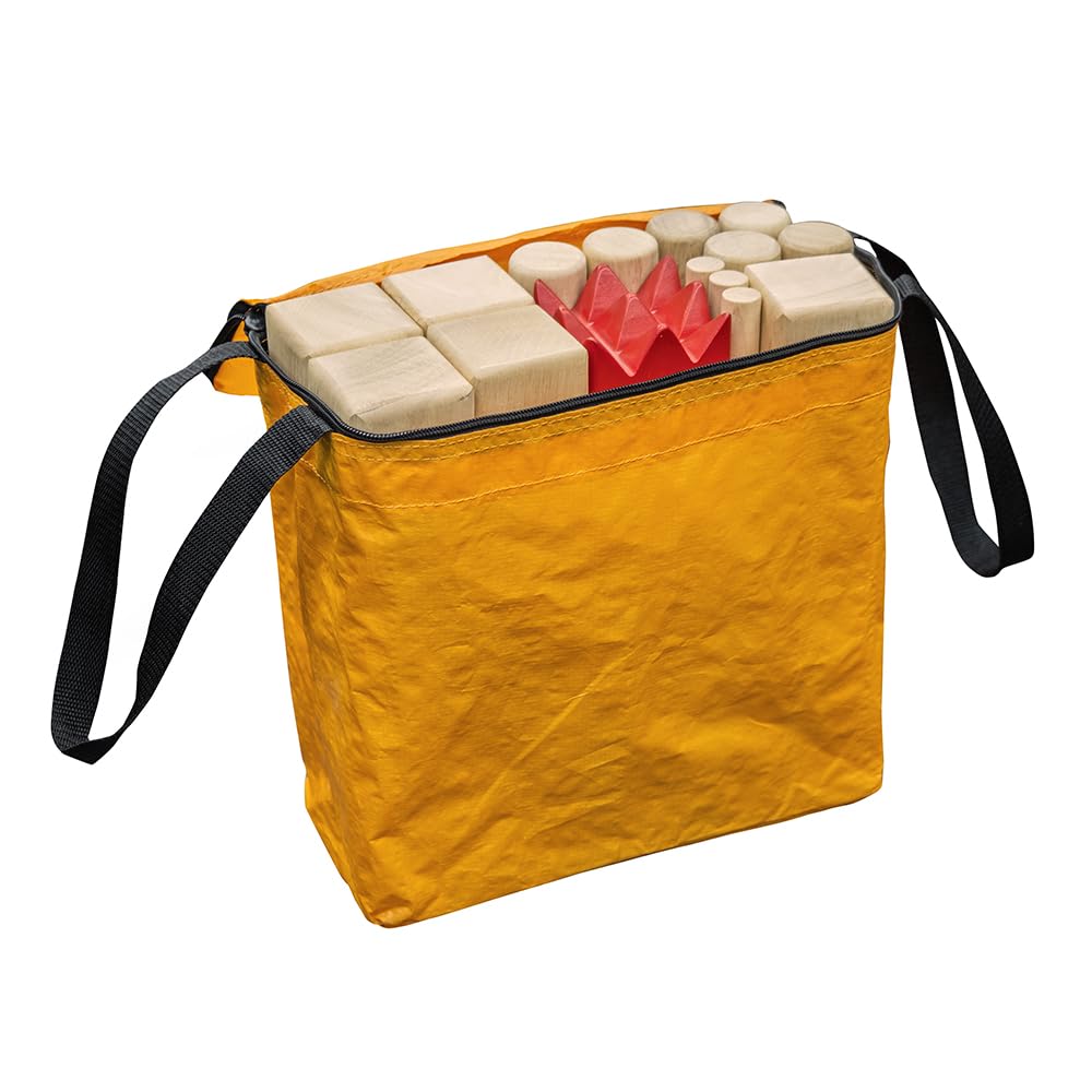 Carromco Kubb Wikingerschach Holzspiel mit Tasche