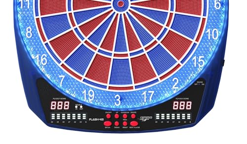 Carromco Flash-401 E-Dartboard LED 35 Spiele 1-8 Spieler