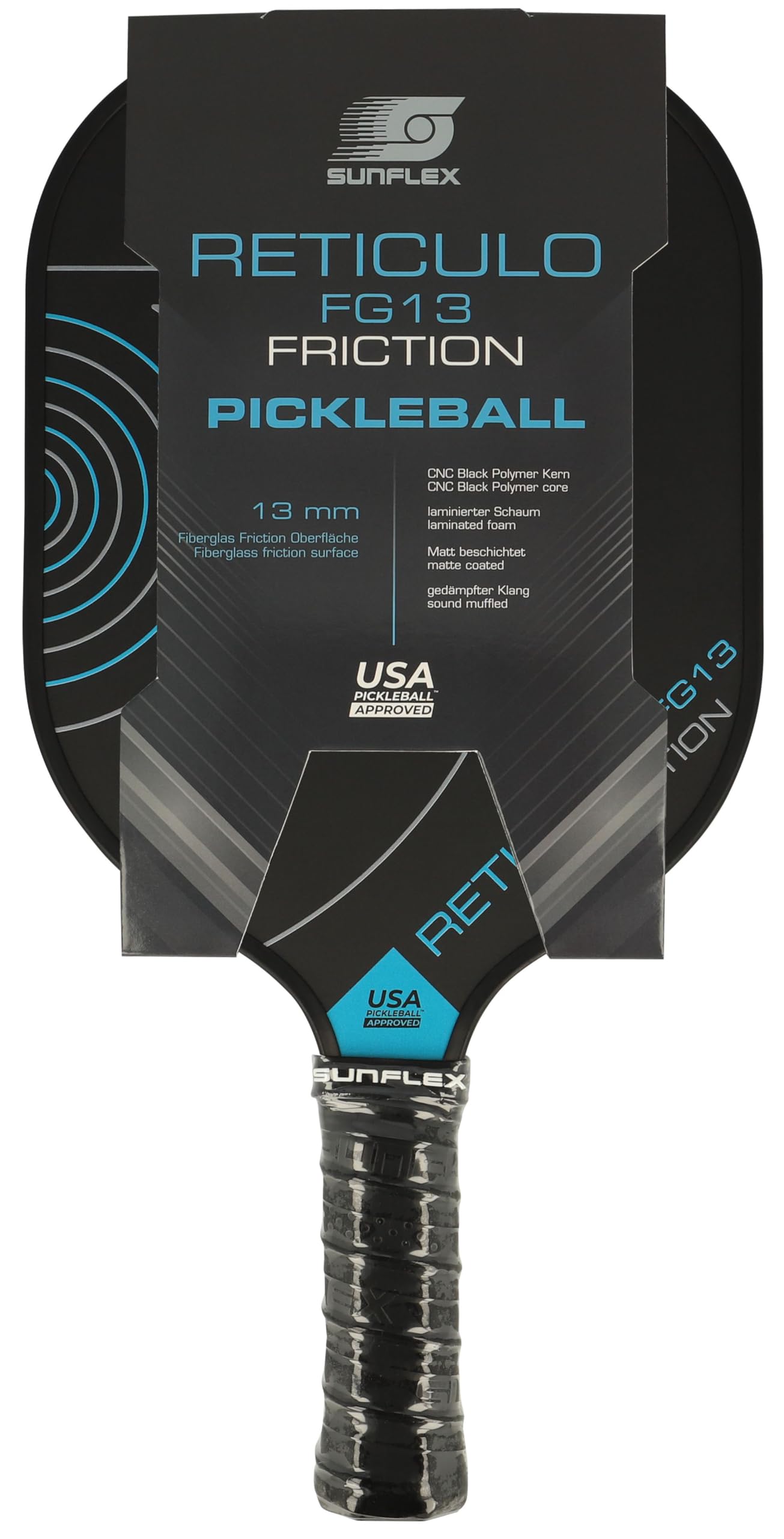 Sunflex Neoremix Reticulo FG13 Friction Pickleball Schläger