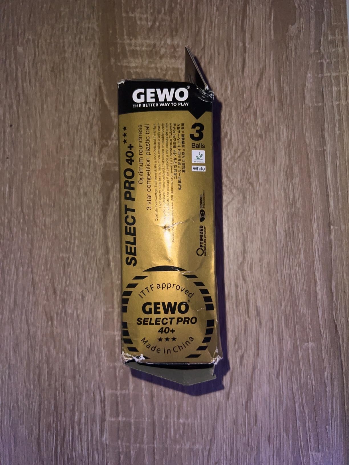 GEWO Ultra SLP Select PRO Tischtennisbälle 72 Stück weiß