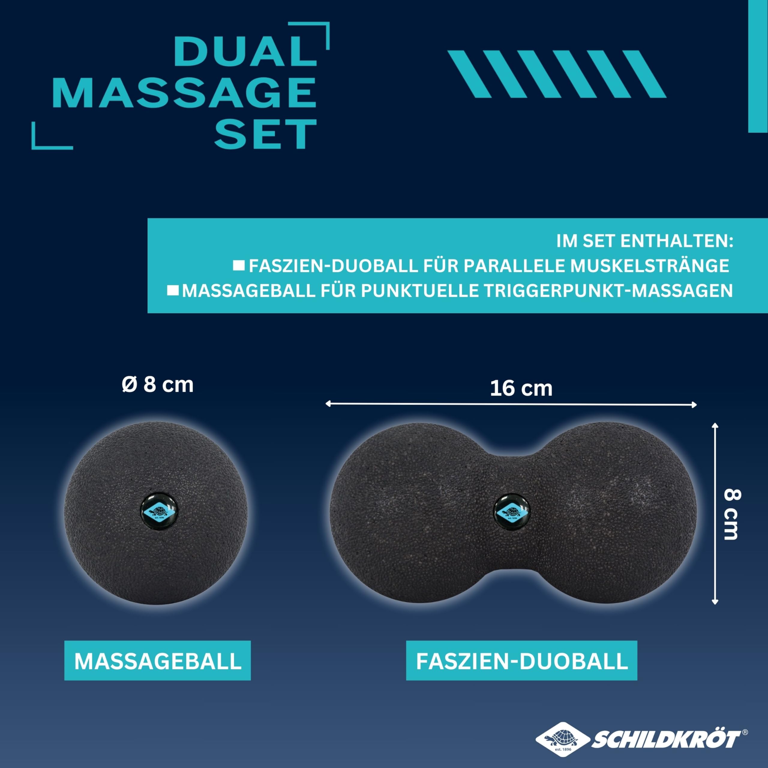 Schildkröt Dual Massage Set Faszienball + Peanutball EPP