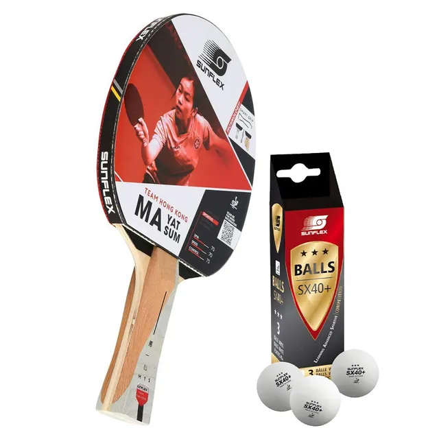 Sunflex Ma Yat Sum Tischtennisschläger Set Shogun 3 Bälle