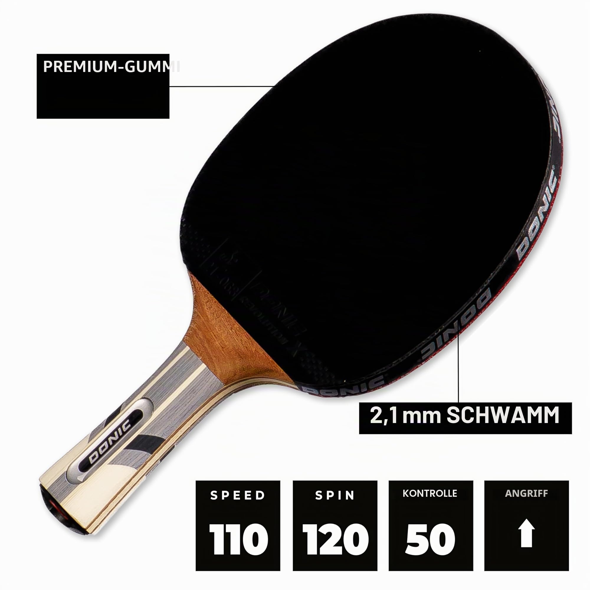 Schildkröt Waldner 3000 Tischtennisschläger Carbon 2,1 mm