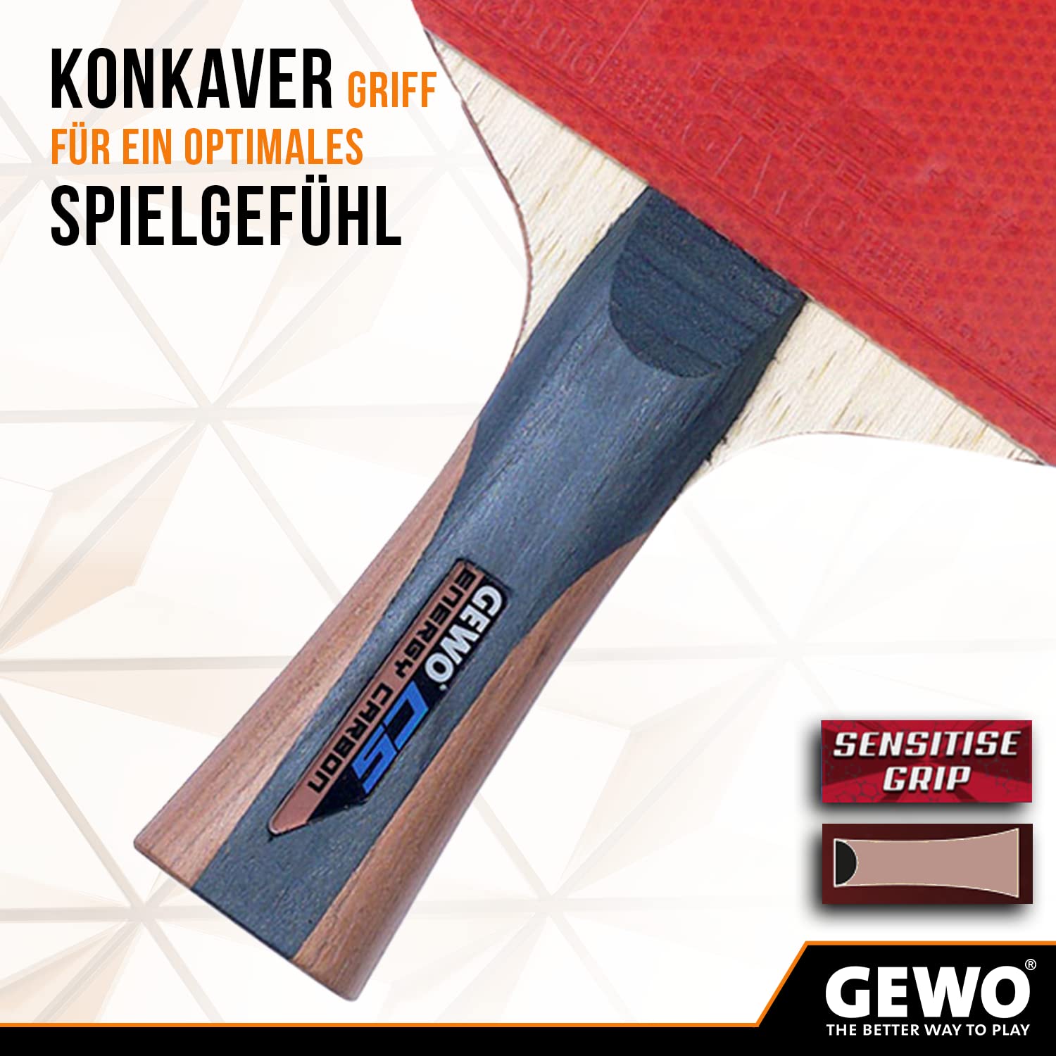 GEWO CS Energy Carbon Tischtennisschläger konkav 1,8mm