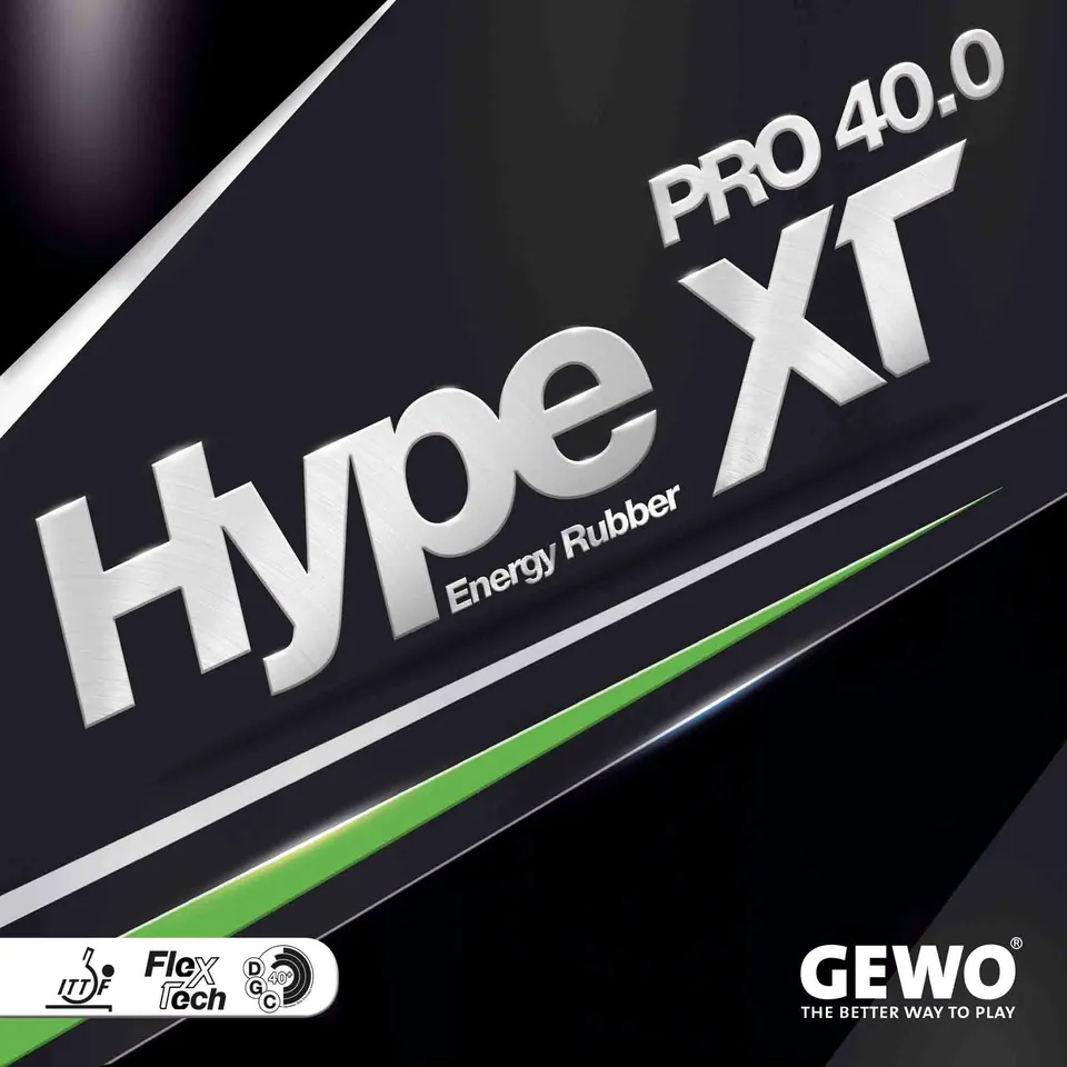 GEWO Hype XT Pro 40.0 Tischtennisbelag schwarz 1,9 mm Medium