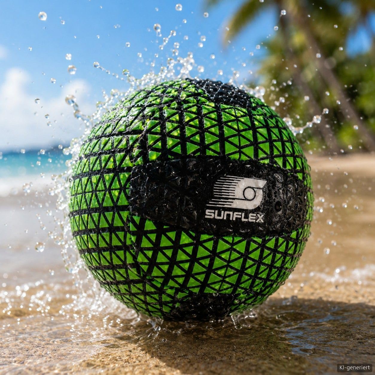 Sunflex NeoGrip Funball Neongrün Größe 2 wasserfest mit Grip