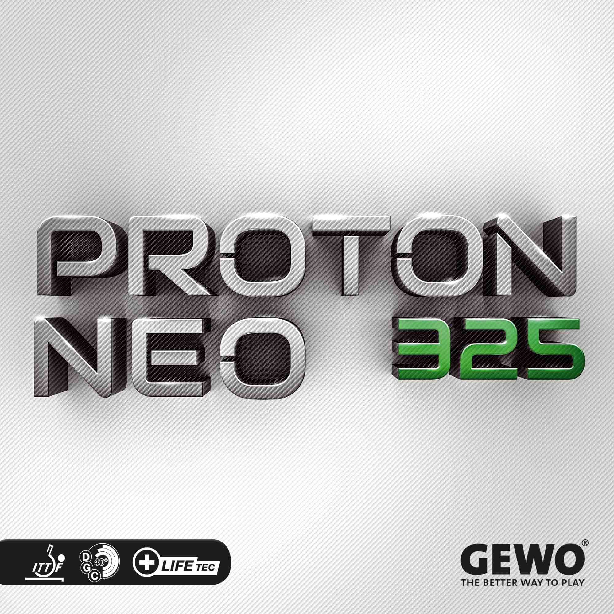 GEWO Proton Neo 325 Tischtennis-Belag schwarz 1,8mm