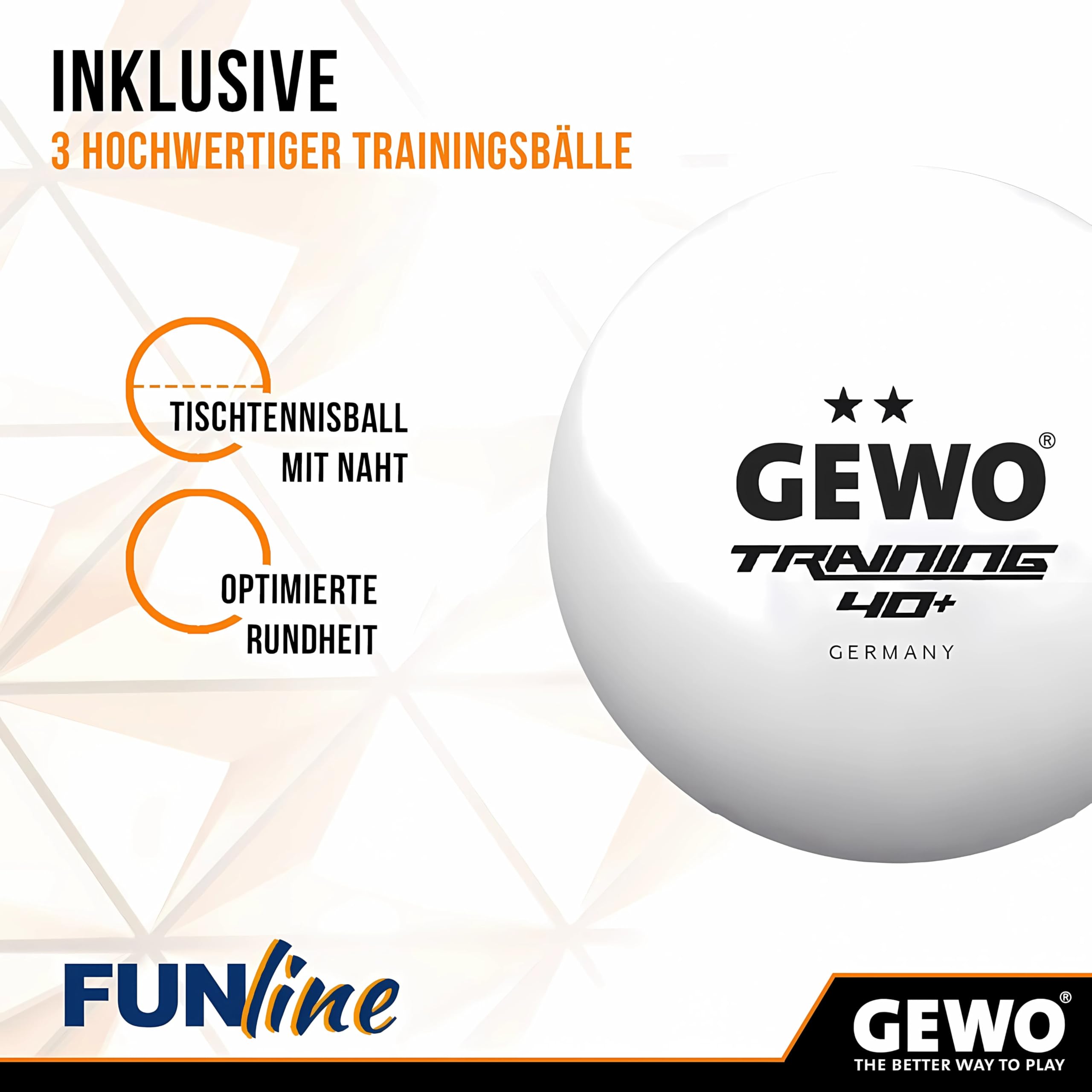 GEWO Player Tischtennisschläger Set 4 Schläger 8 Bälle