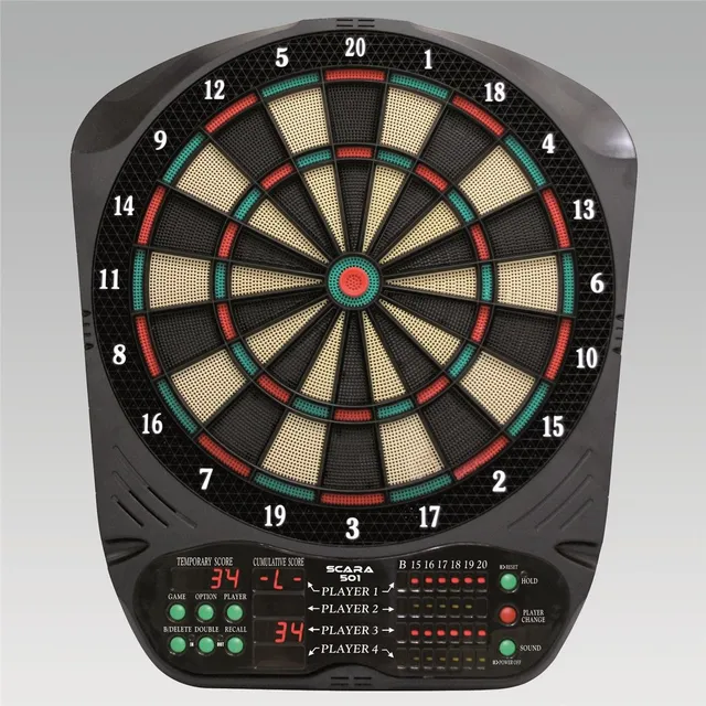 Carromco Scara 701 Elektronische Dartscheibe mit Darts