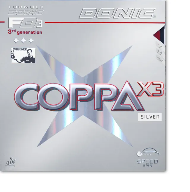 DONIC Coppa X3 Silver Tischtennisbelag soft Allround