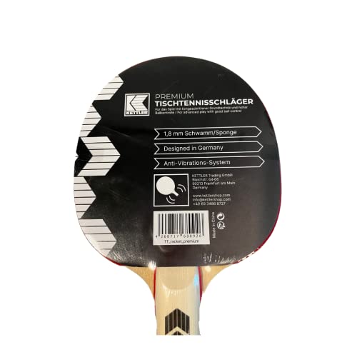 Kettler Match Premium Tischtennisschläger Holz ITTF-Belag