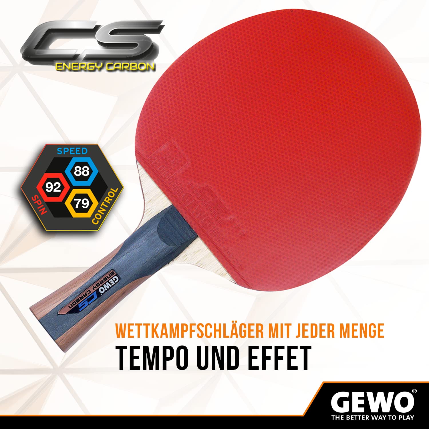 GEWO CS Energy Carbon Tischtennisschläger konkav 1,8mm