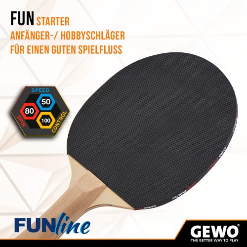 GEWO Fun Starter Tischtennisschläger konkav Anfänger