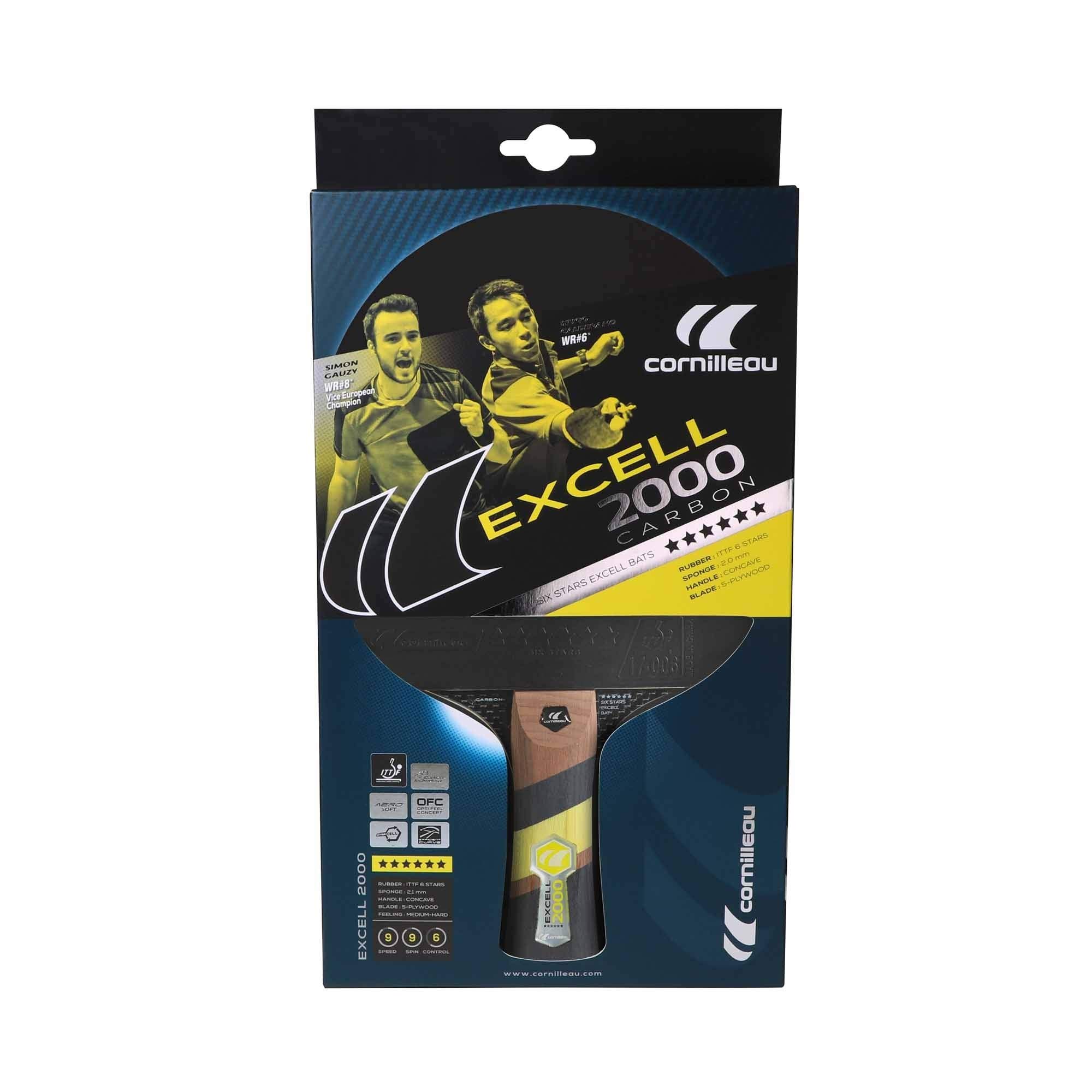 Cornilleau Excell 2000 Carbon Tischtennisschläger Angriff