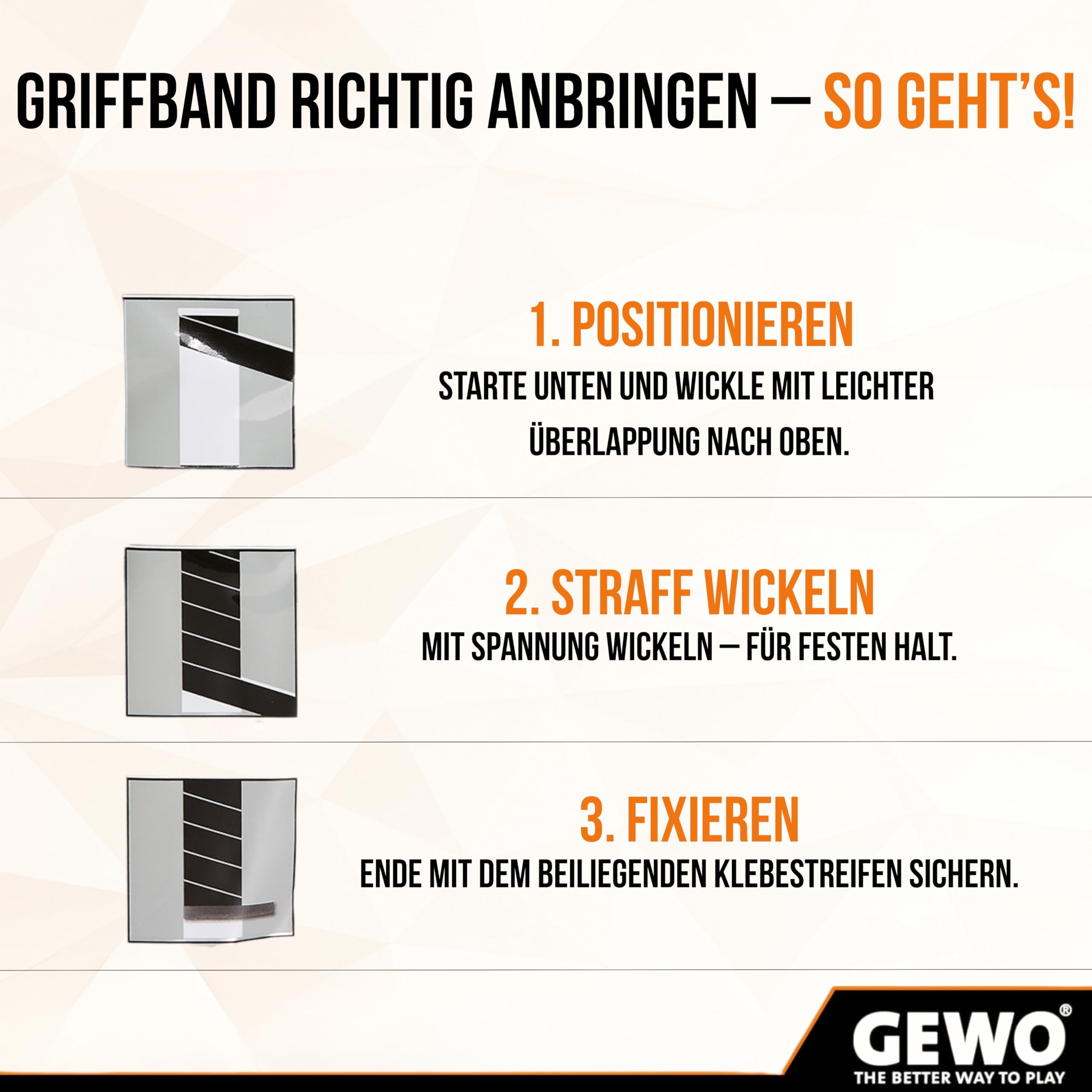 GEWO HydroTec Griffband selbstklebend 27x520 mm