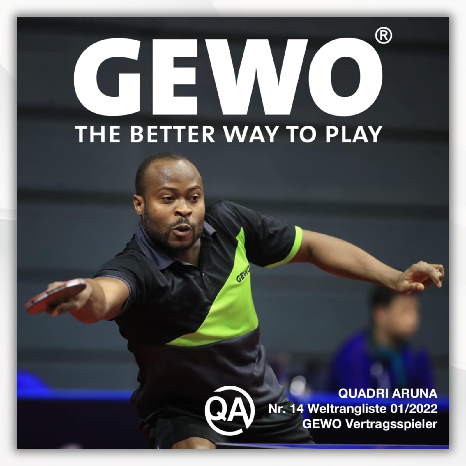 GEWO Player Tischtennisschläger 2mm ITTF offensiv Spin