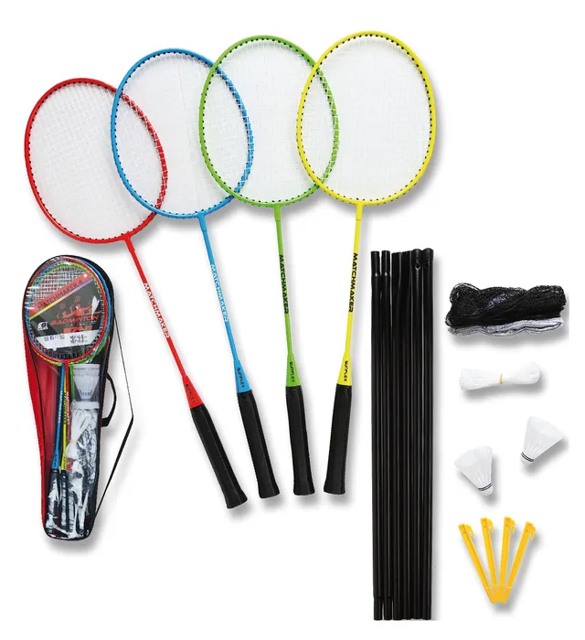 Sunflex Neoremix Matchmaker 4 Badminton-Set 4 Schläger Netz