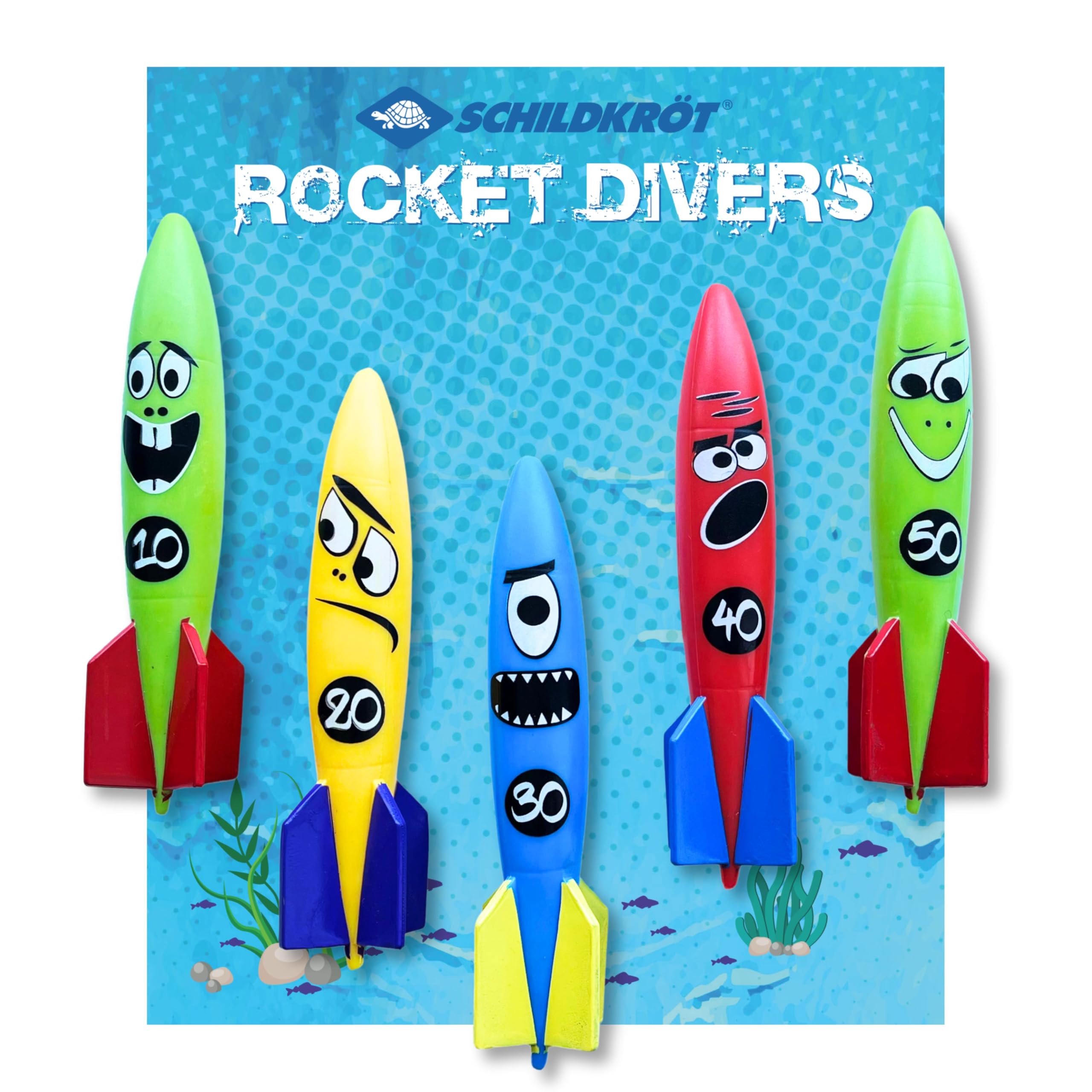 Schildkröt Rocket Divers Tauchspielzeug 5er Set 12,5 cm