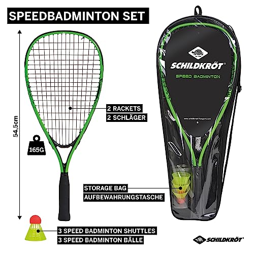 Schildkröt Outdoor Speedbadminton Set 2 Schläger 3 Bälle
