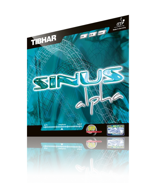 TIBHAR Sinus Alpha Tischtennisbelag rot kontrollreich