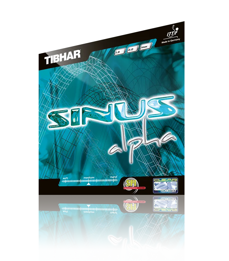 TIBHAR Sinus Alpha Tischtennisbelag rot kontrollreich