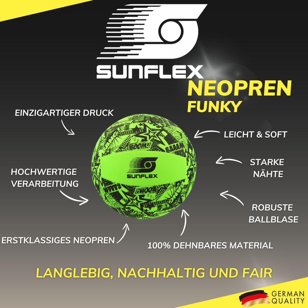 Sunflex Funky Beachball Größe 5 grün Neopren 20 cm