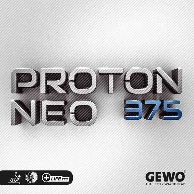 GEWO Proton Neo 375 Tischtennisbelag schwarz 1,8mm