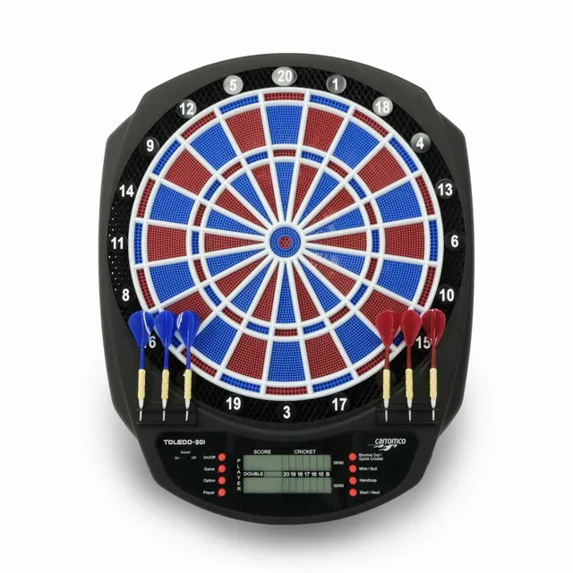 Carromco Toledo-301 E-Dartscheibe LCD für 8 Spieler