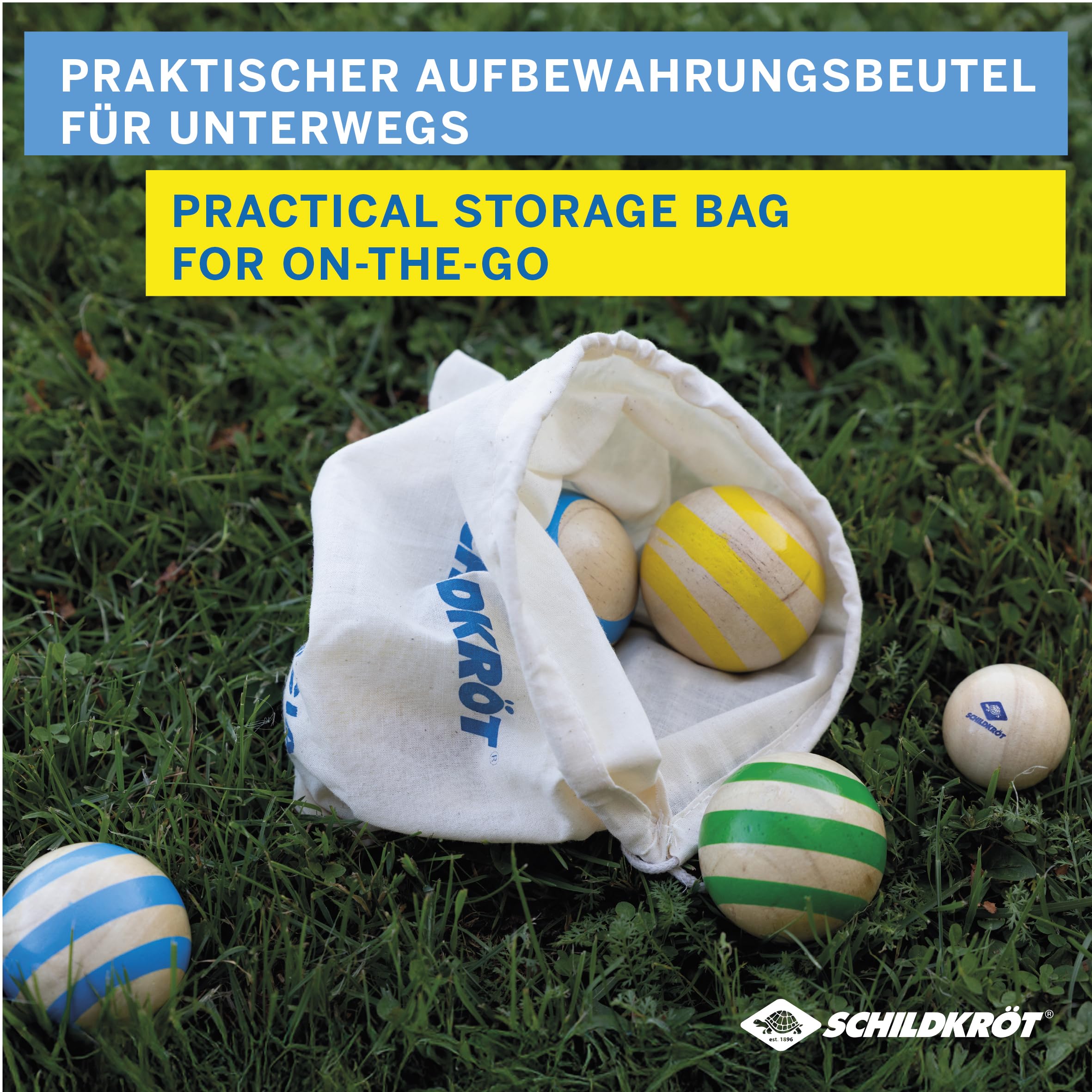 Schildkröt Boccia-Set Holz 6 Kugeln FSC Kinder