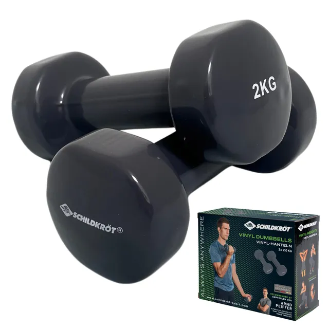 Schildkröt Outdoor Vinyl Hanteln 2x 2,0kg Set Anthrazit