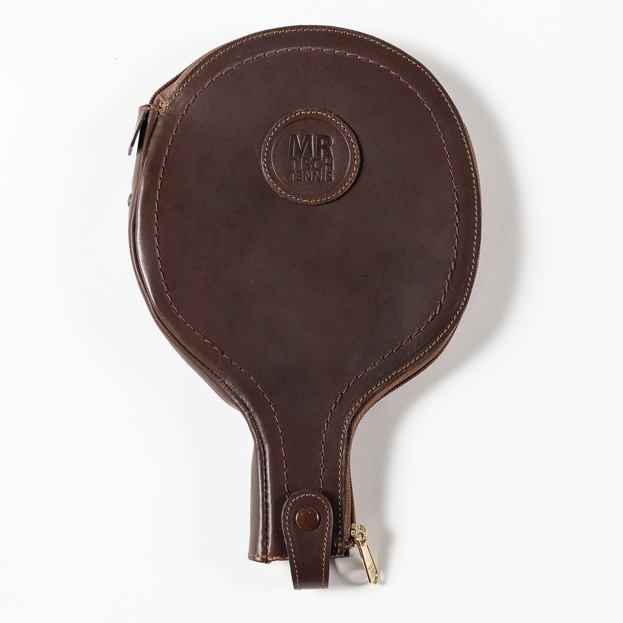 Mr. Tischtennis Lederhülle Retro Schlägerhülle Schwarz