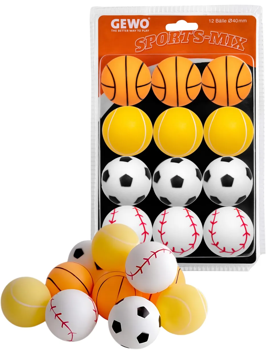 GEWO Ultra SLP Tischtennisbälle Sports-Mix 12er bunt